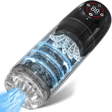 Load image into Gallery viewer, Men's Rotating Telescopic 7-frequency Vibration Airplane Bottle Display Screen Masturbation Device Adult Sex Product