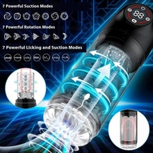 Load image into Gallery viewer, Men's Rotating Telescopic 7-frequency Vibration Airplane Bottle Display Screen Masturbation Device Adult Sex Product