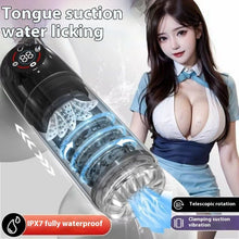 Load image into Gallery viewer, Men&#39;s Rotating Telescopic 7-frequency Vibration Airplane Bottle Display Screen Masturbation Device Adult Sex Product
